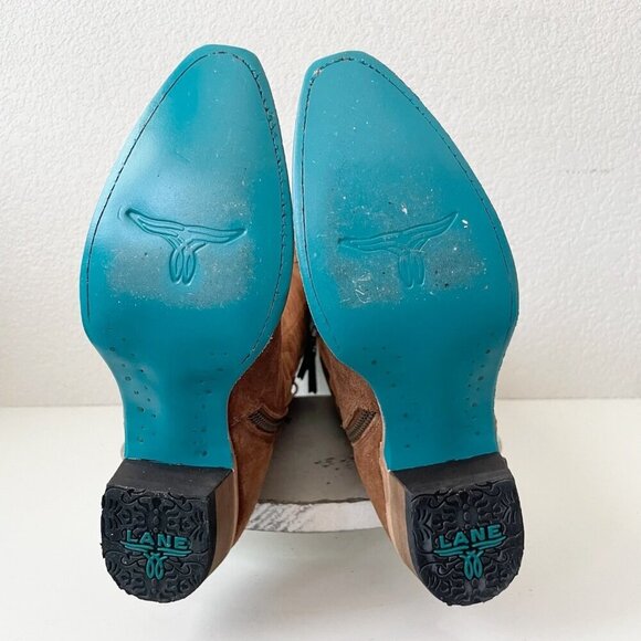 Lane LEXINGTON Over the Knee Womens Cowboy Boots 7.5 Brown Western Cowgirl Tall - Picture 8 of 11